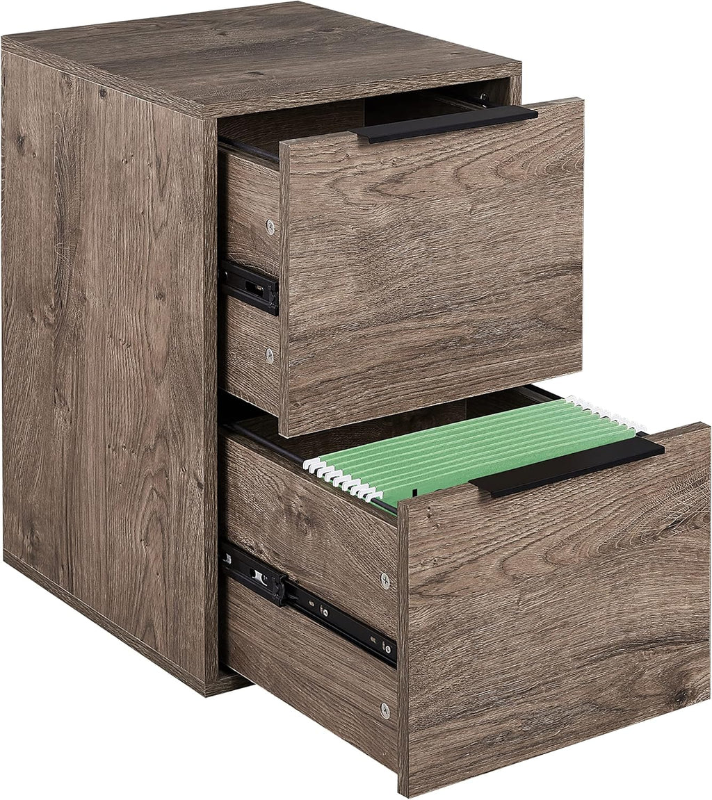 Gray 2 Drawer Wood File Cabinet R173