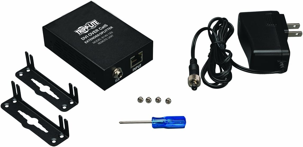 DVI over Cat5 / Cat6 Extender Video Receiver 1920x1080 at 60Hz Black Q89471