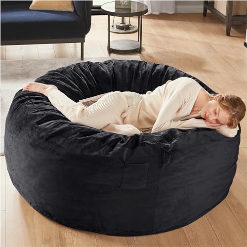 Charcoal Grey 4 FT Machine Washable Mink Bean Bag Chair A596