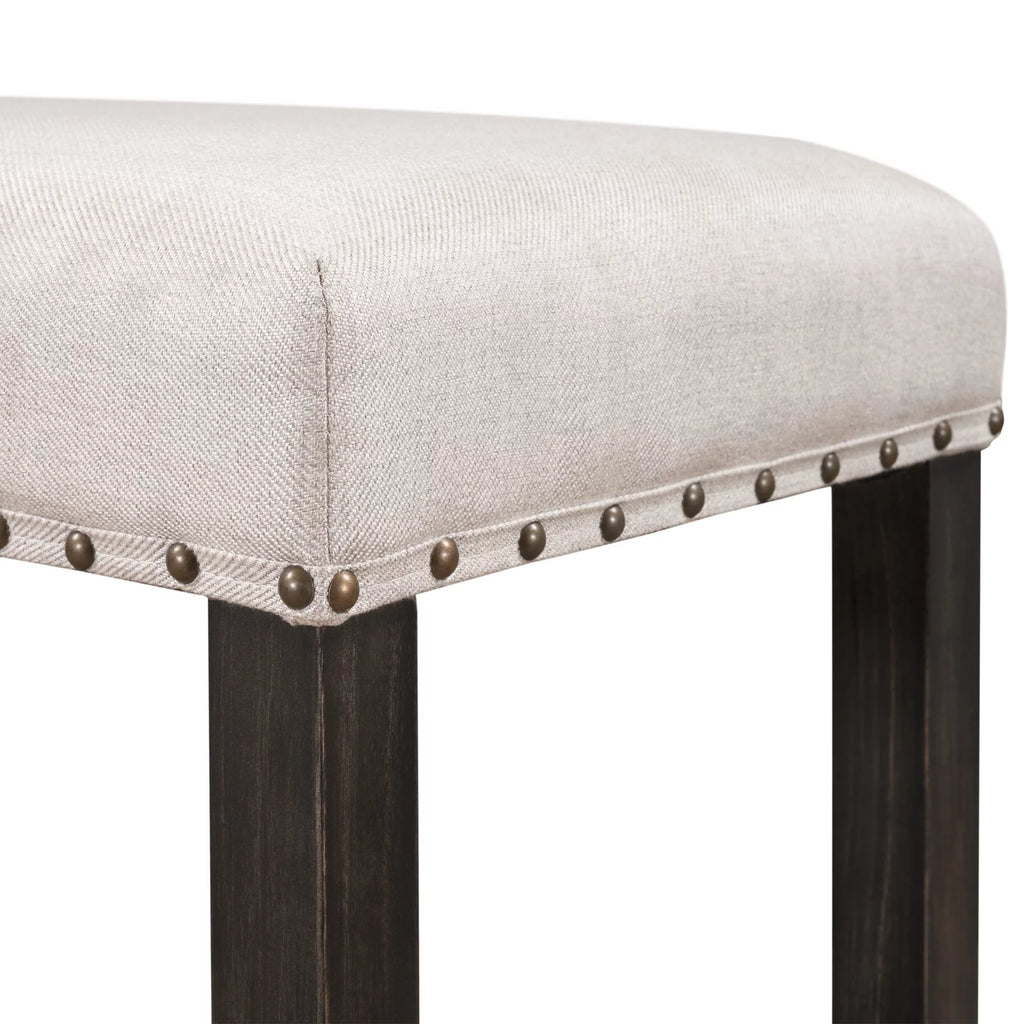 Rustic Wooden Upholstered Dining Bench W218577