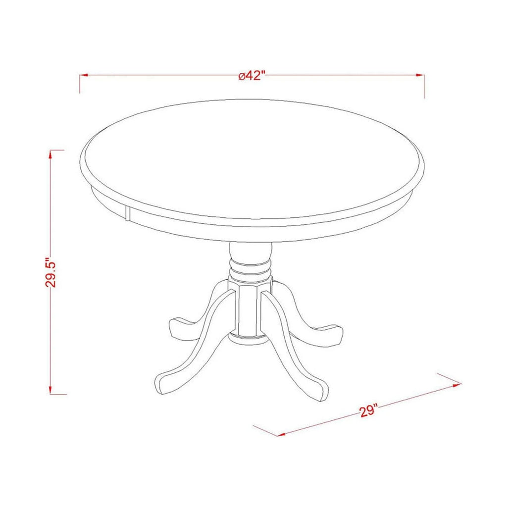 3 Pc Kitchen Table Set with 2 Wood Seat Dining Chairs B699192