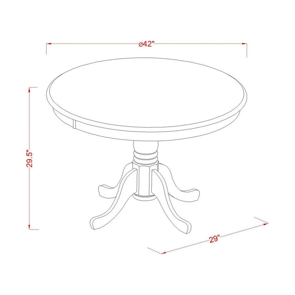 3 Pc Kitchen Table Set with 2 Wood Seat Dining Chairs B699192