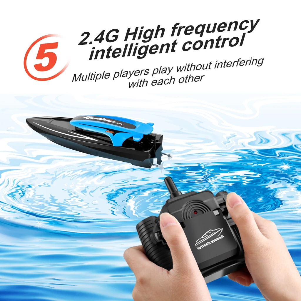 2.4G 20kmh Waterproof Remote Control Speed Boat with Dual Motor W3763