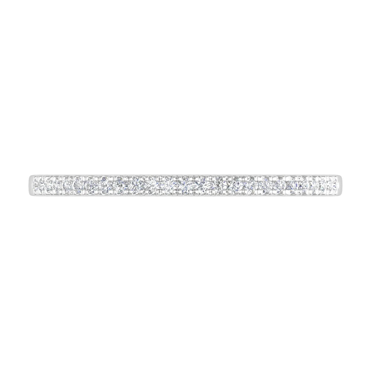 10K White Gold Diamond Stackable Ring S103