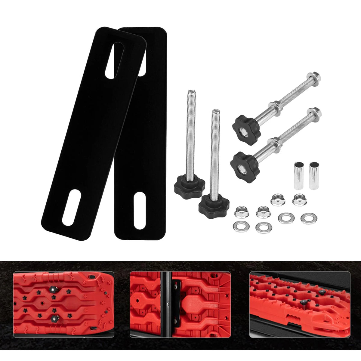 Recovery Board Mount Tracks Car Van Mounting Fitting Set Roof Rack Accessories T5495