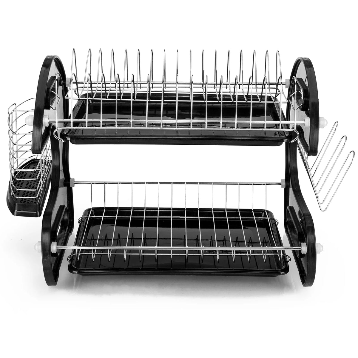 Black 2-Tier Plastic Dish Drainer S449
