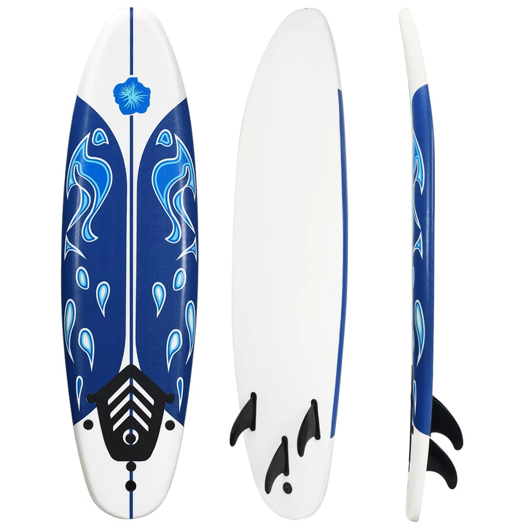 Inflatable Surfboard with Safety Leash White C4347