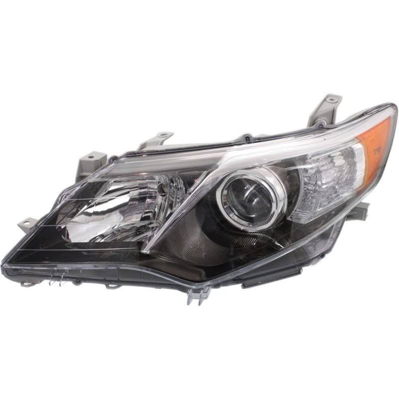 2012 Toyota Camry Headlight Driver Side Clear Lens Black Interior H625