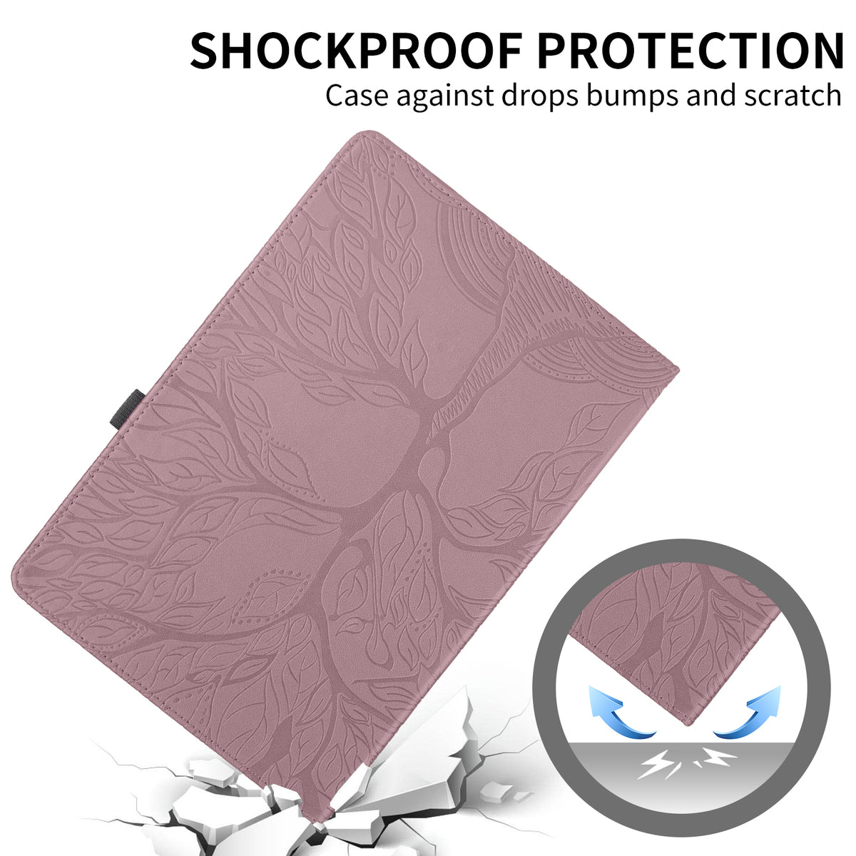 Rosegold PU Leather Folio Case for iPad 10.9" 2022 D77278