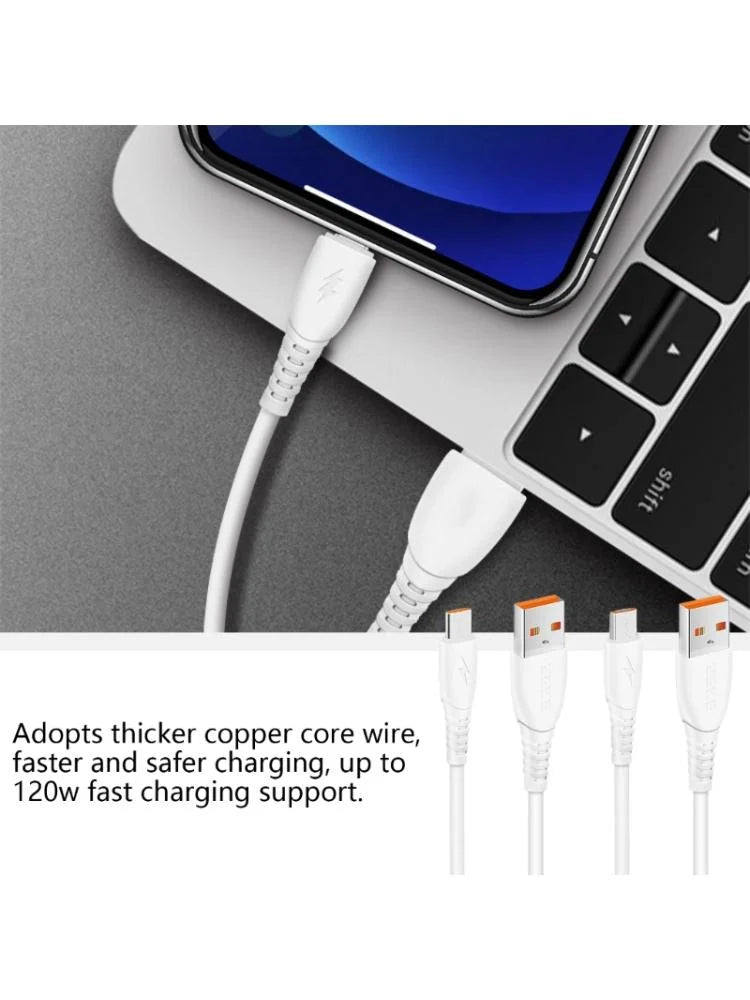 USB to Type C/Micro USB Data Cable, 6A Quick Charging Power Cable R566