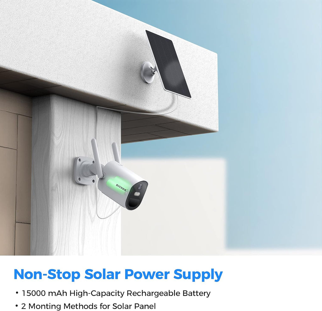 Wi-Fi Solar Rechargeable Battery Wireless Security Camera B138