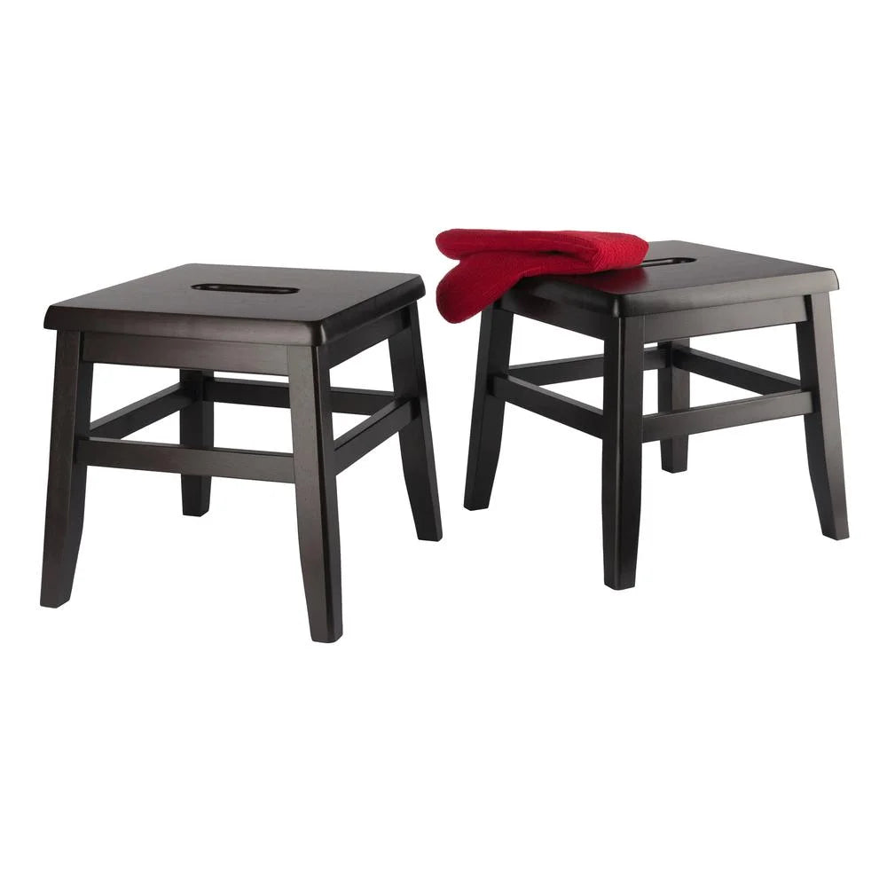 2-Pc Wood Stool Set T995