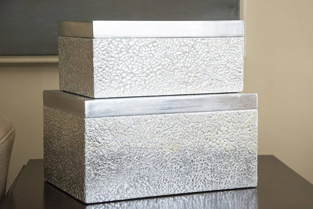 Silver Rectangular Boxes, Set of 2 K353426