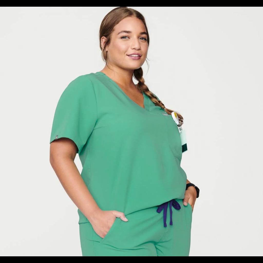 XS Surgical Green One Pocket Scrub Top G838