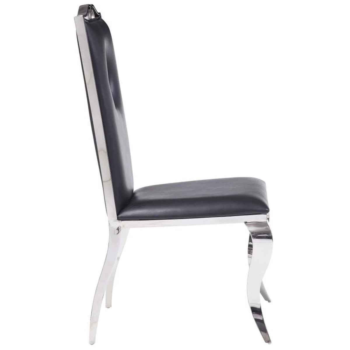 5-Piece Dining Table & 4 Stainless Steel Side Chairs R454