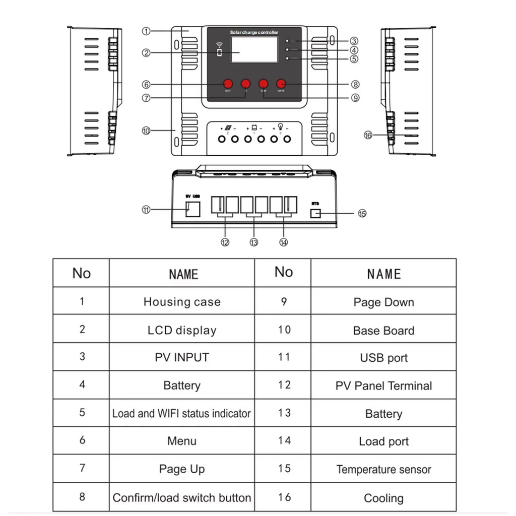 60A Solar Charge Controller Y1989