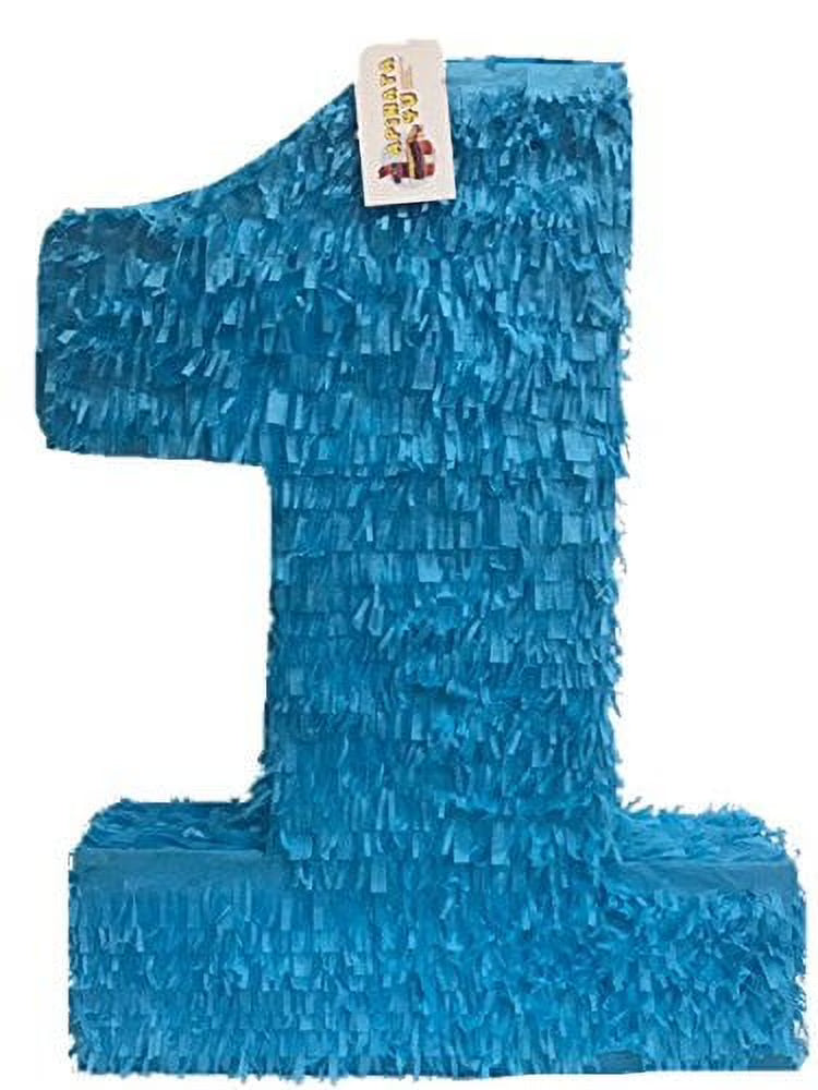 20" Tall Solid Bright Blue Number One Pinata O443