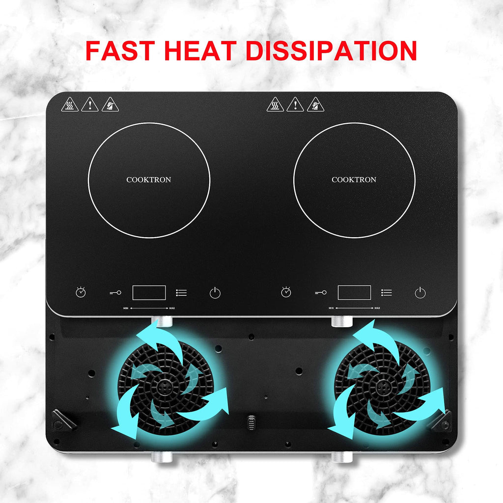 1800W Double Burner Electric Induction Cooktop S421