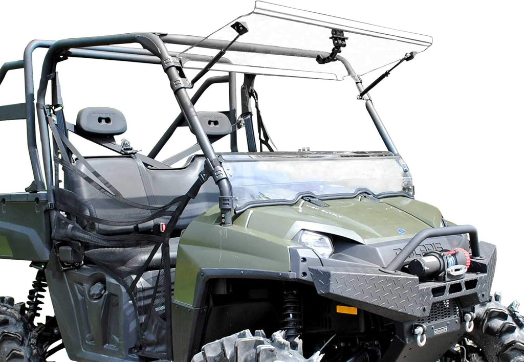 Scratch Resistant Flip Windshield for Polaris Ranger 570 Full-Size / Crew, 1/4" Thick Polycarbonate W45997