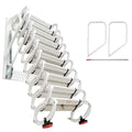 White Al-mg Alloy Wall Mounted Folding Attic Ladder B8825
