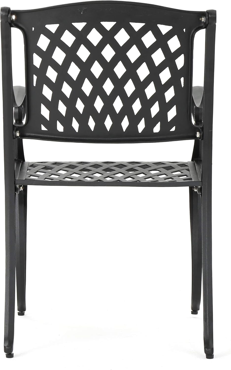 Black Sand Cast Aluminum Chairs 2-Pcs Set K235951
