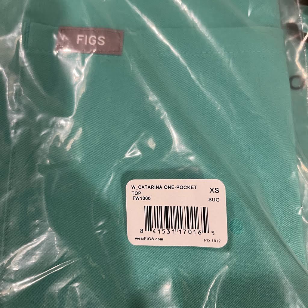 XS Surgical Green One Pocket Scrub Top G838