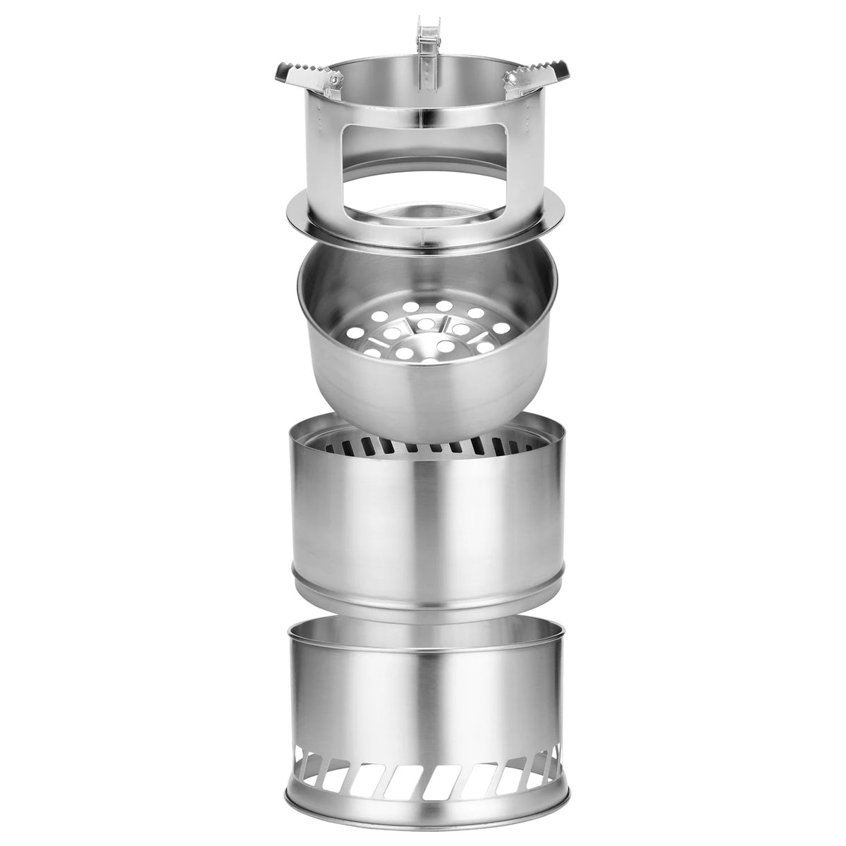 Windproof Stainless Steel Detachable Wood Stove N454