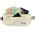 RFID Blocking Beige Money Belt Waist Pack B31373