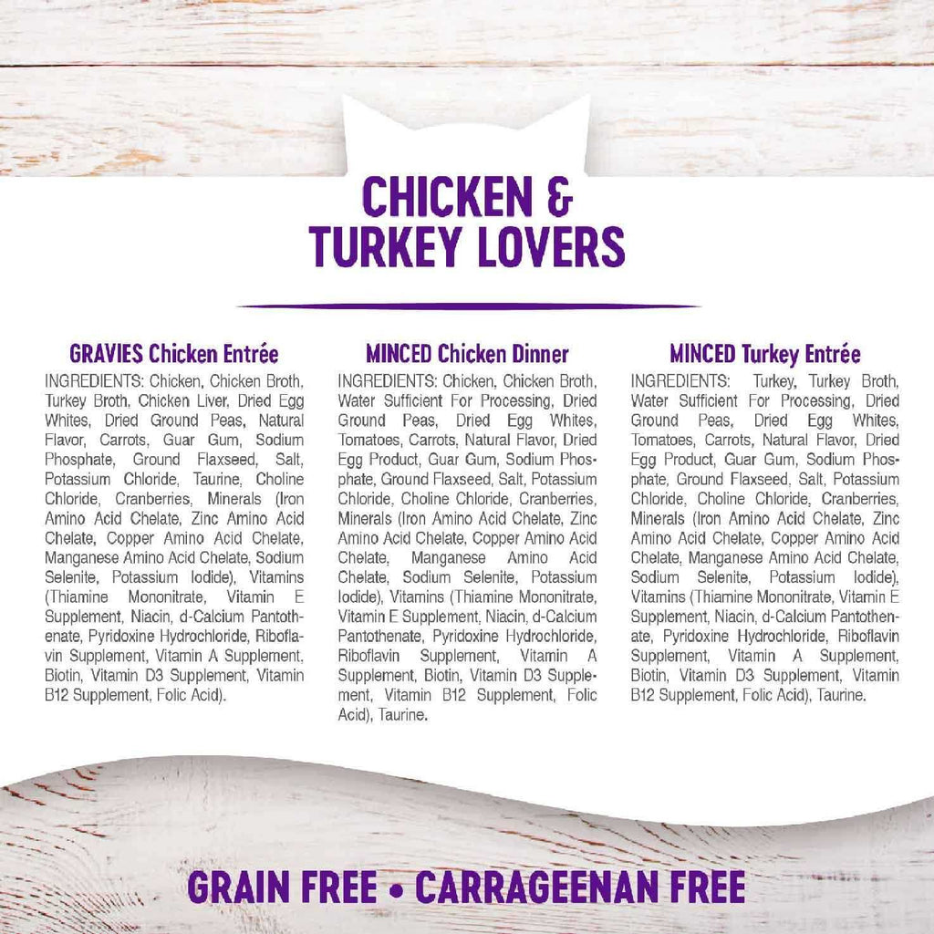 Chicken & Turkey Wet Adult Cat Food Variety Pack G8438