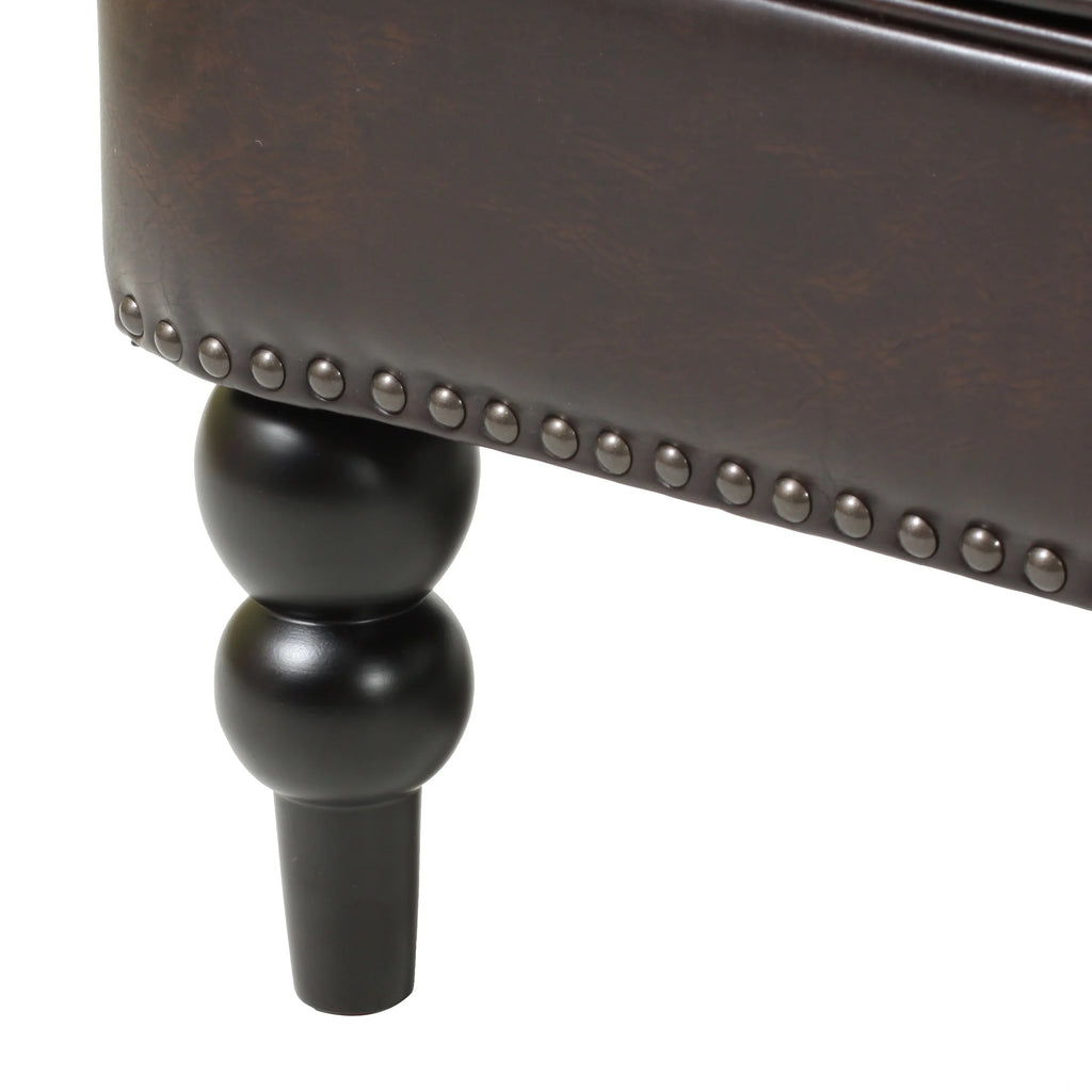 Bonded Leather Club Chair, Brown X46094