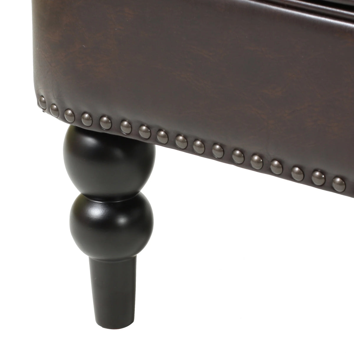 Bonded Leather Club Chair, Brown X46094