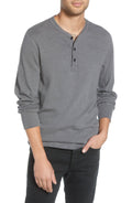 Grey Cotton Henley Y517