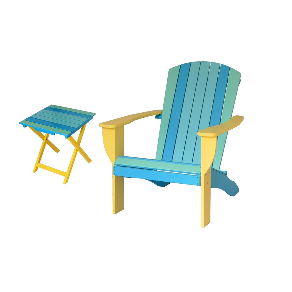 Solid Cedar Adirondack Chair & Table Set J318304