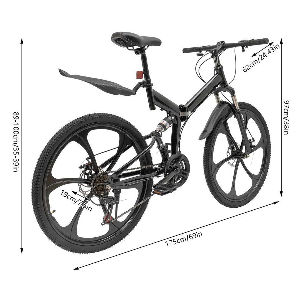 26" 21 Speed Carbon Steel Mountain Bike B29515