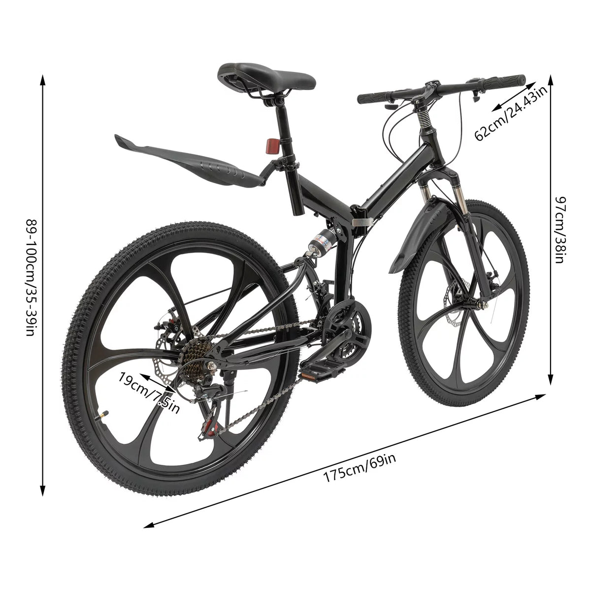 26" 21 Speed Carbon Steel Mountain Bike B29515