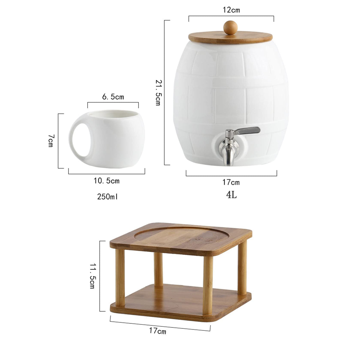 Ceramic Water Dispenser with Stainless Steel Spigot O310
