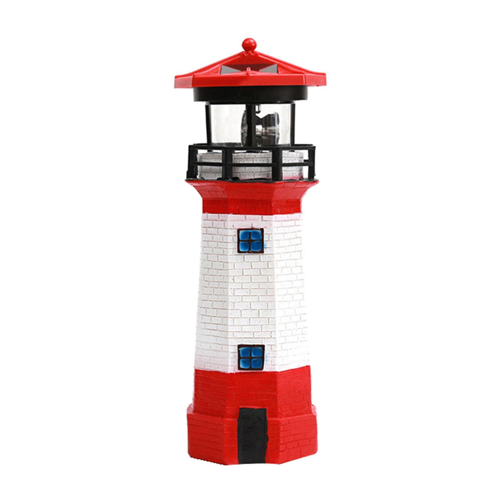 Solar Powered LED Rotating Lighthouse Light E906