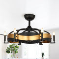 30-Inch Black 3-Blade 6-Light Ceiling Fan with Remote O525189