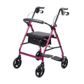 Heavy Duty Folding Aluminum Rollator Walker with Seat and Wheels D55922