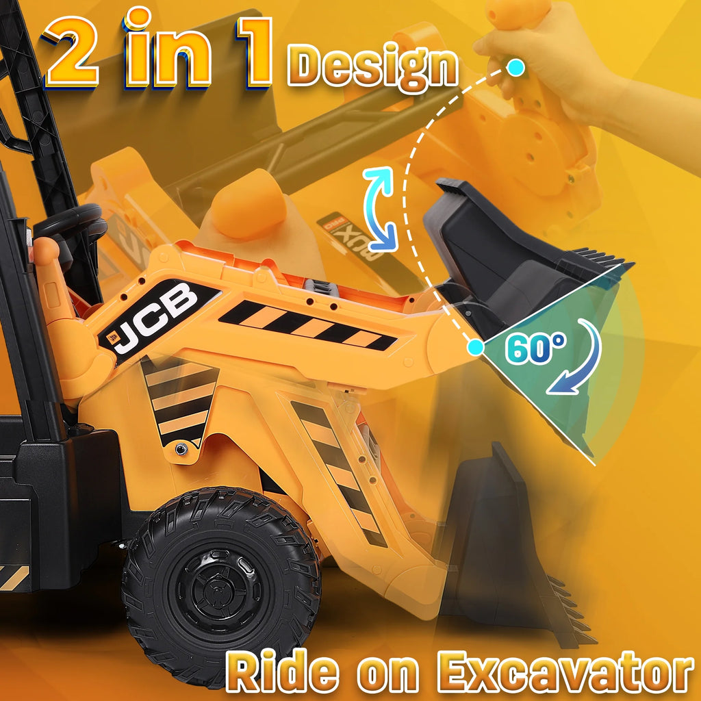 2 in 1 Kids Ride on Car Excavator & Bulldozer I734