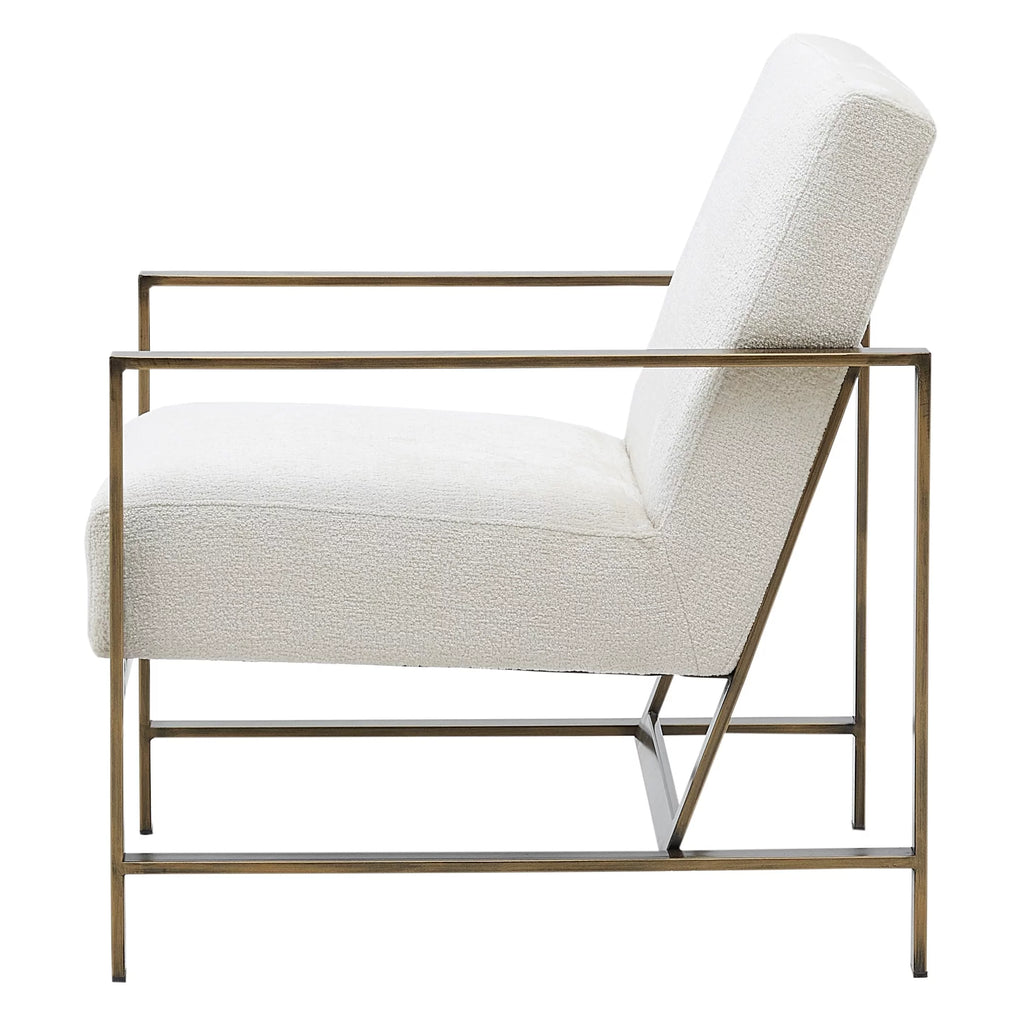 Cream Fabric Accent Arm Chair N132