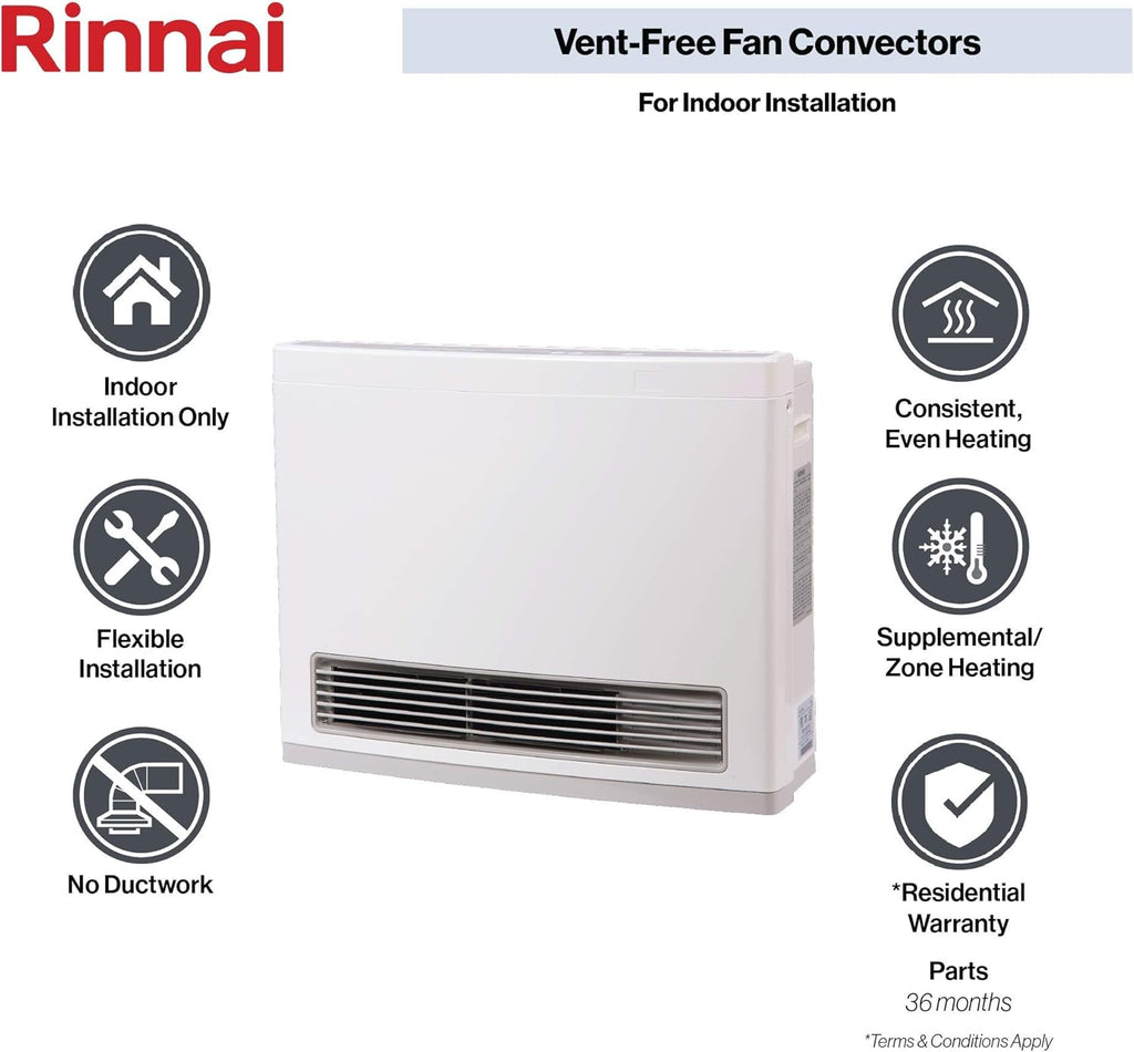 Ventless Natural Gas Heater with Programmable Thermostat W92523
