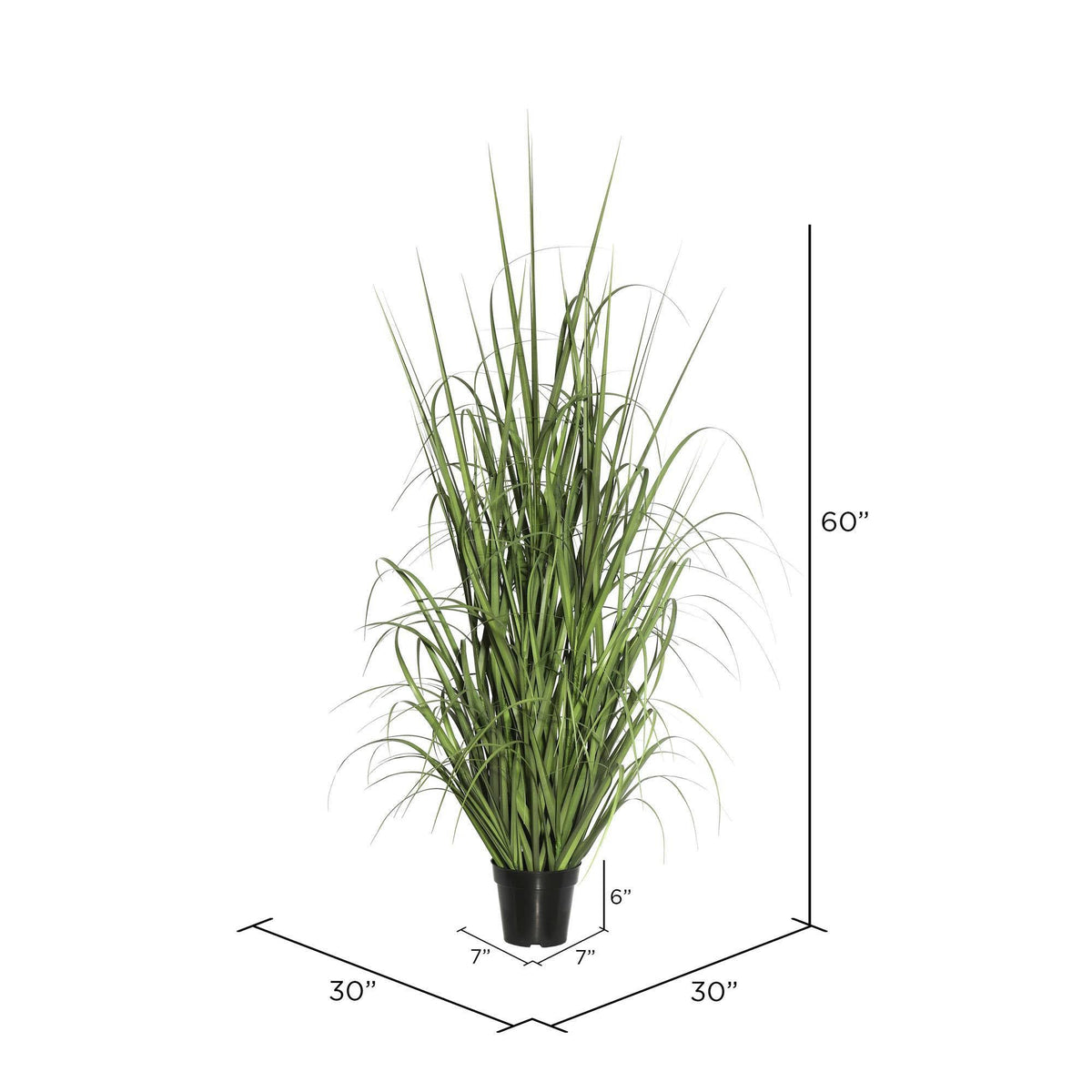 Artificial Ryegrass in Pot 60x22 Green A26093