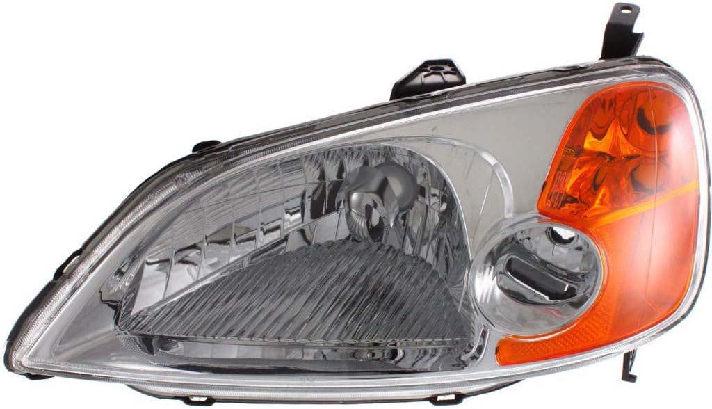 Headlight Assembly 2003 Driver Side with Bulbs A208