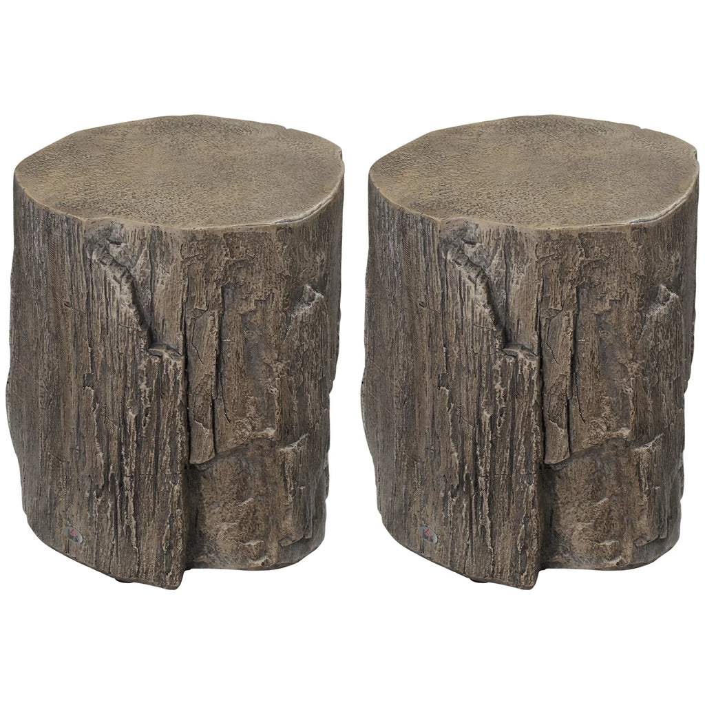 Gray Concrete Side Table, Set of 2 D548421