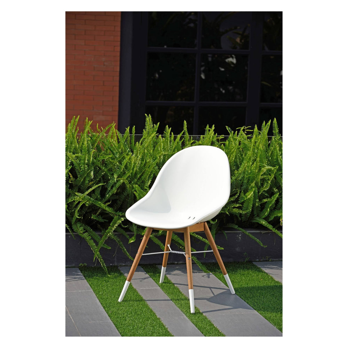 4pk Eucalyptus Patio Dining Armchair Set Teak Finish K602911