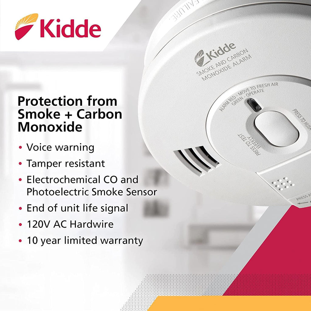 Hardwired Smoke & Carbon Monoxide Detector with Battery Backup, Pack of 2 N528224
