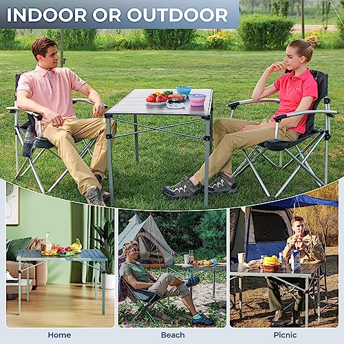 Aluminum Roll Up Camping Table 53.5"X27.5" H271