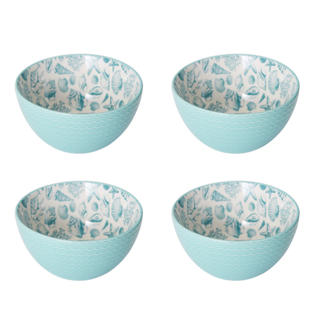 Teal Stoneware 16-Piece Dinnerware Set N98499