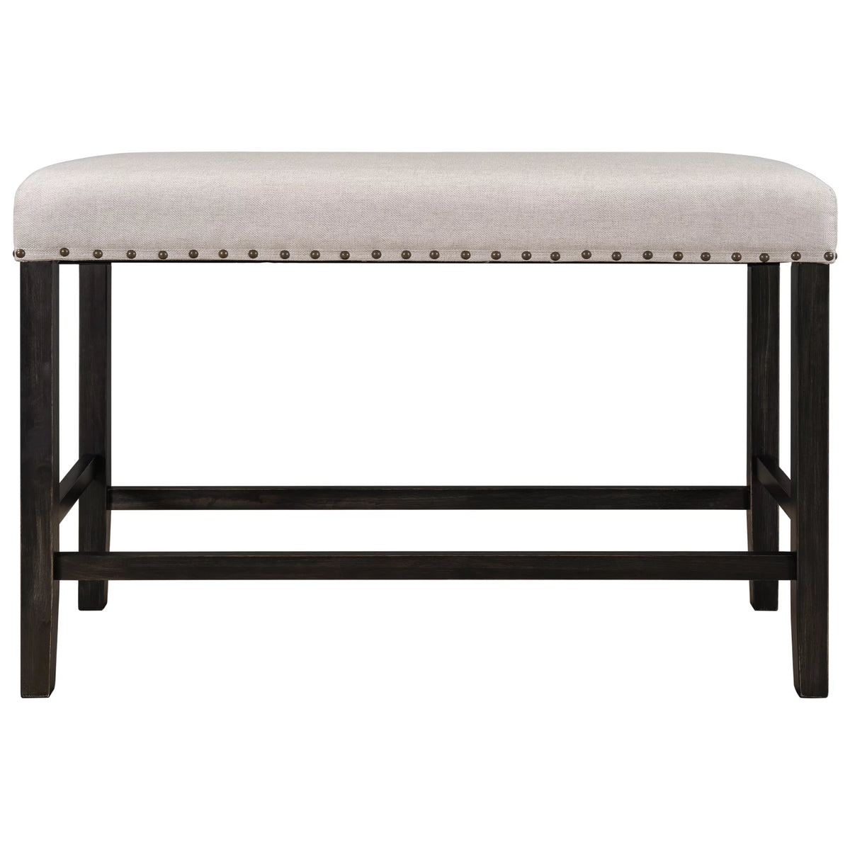 Rustic Wooden Upholstered Dining Bench W218577